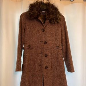 Brown wool like coat